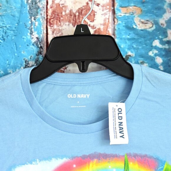 Unisex Old Navy Rainbow SpongeBob SquarePants Graphic T-Shirt SMALL Blue NEW - Picture 3 of 8